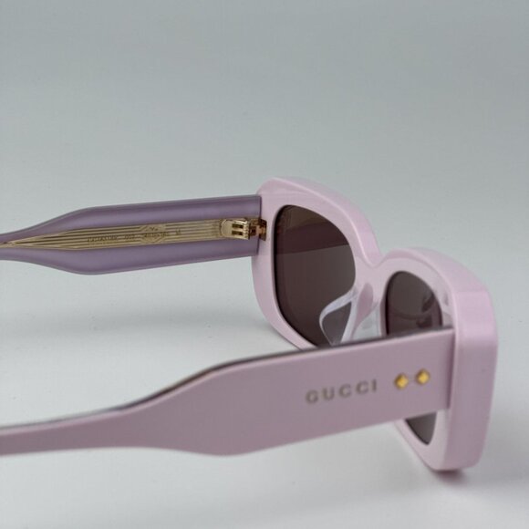 Gucci GG1531SK 003 BRAND NEW Sunglasses Pink Brown Unisex Rectangle - Picture 12 of 13